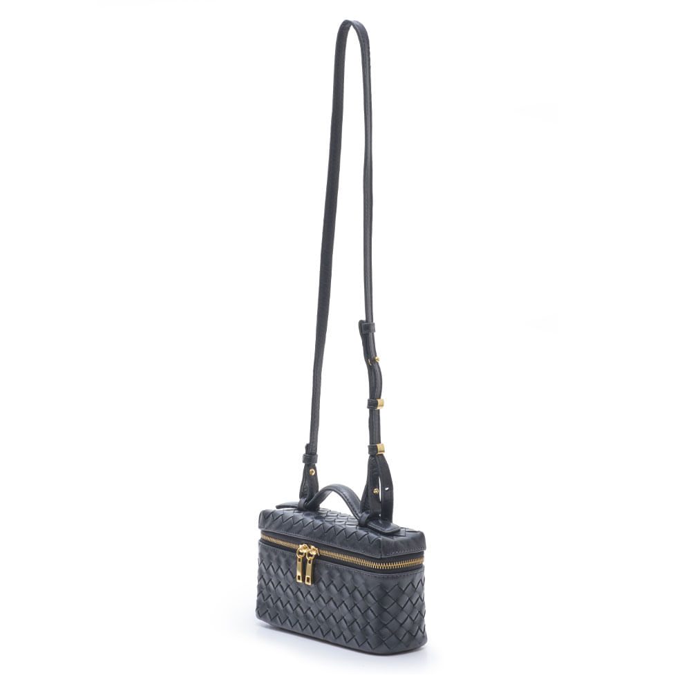 bolsa m|s box preta em couro trancado com ziper dourado§§§§§§§-2